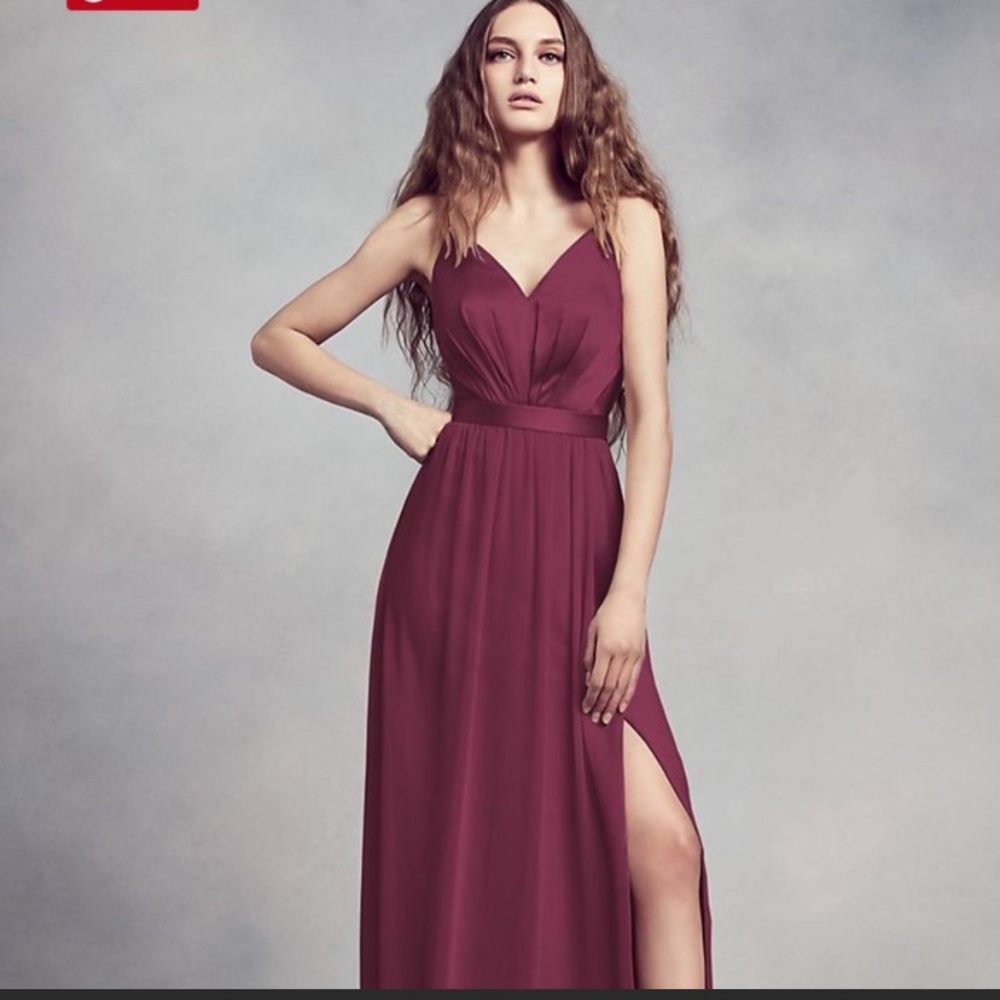 Vera Wang Charmeuse and Chiffon Bridesmaid Dress